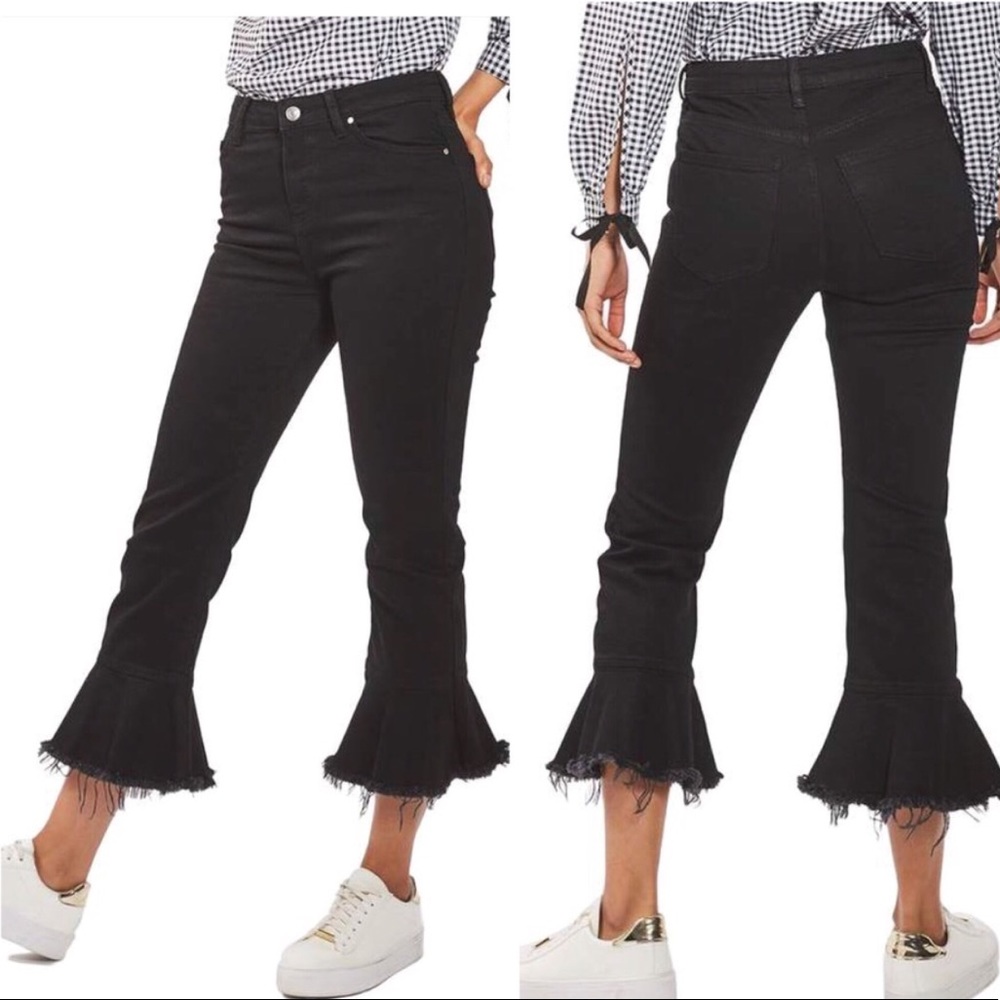 TopShop Black Flare Jeans